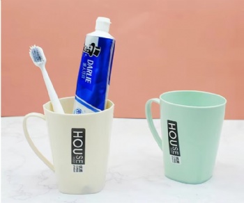Toothbrush Cup Home Supplier Customer Logo Handle Couples Mugs Coffee Mug Gargle Washing Plastic Drink Water Country Travel