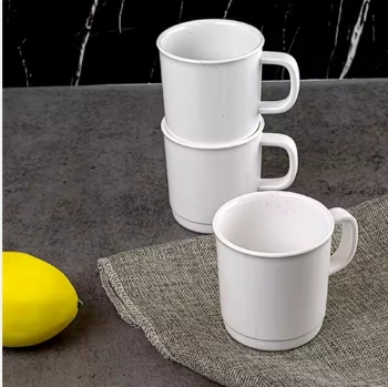 Good Price High Quality Custom 100% Melamine 300 ml White Unbreakable Melamine Stackable Mug